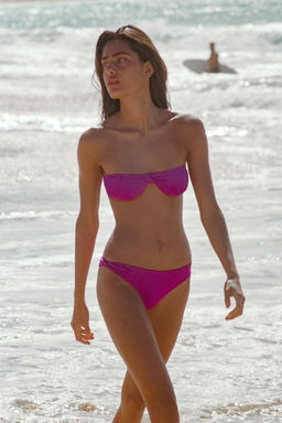TOP BIKINI BANDEAU AROS NUDO / Magenta - Zara фото 4