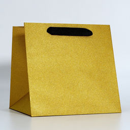 Цена за 4 шт. Пакет для торта и коробок, с широким дном, золото с глиттером, 20×20×20 см