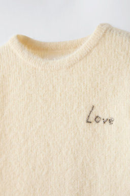 KNIT SWEATER WITH SLOGAN - Zara фото 3