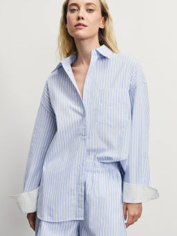 Рубашка с двойными манжетами из хлопка / Zarina