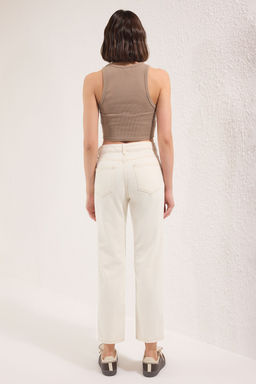 TRENDYOLMILLA Mavi Yuksek Bel Straight Jeans TWOSS25JE00106 фото 9