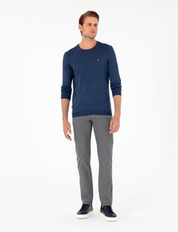Gri Regular Fit Kanvas Pantolon