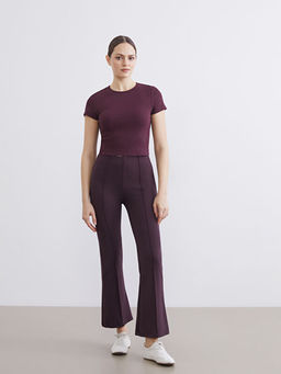 Bisiklet Yaka Fitilli Kad?n Crop