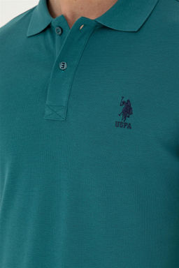 U. S. Polo Assn / Мужская темно-зеленая базовая футболка - U.s. polo assn фото 7