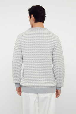 Siyah Slim Dar Kesim Bisiklet Yaka Dokulu Triko Kazak TMNAW25KZ00020 - Trendyolmilla фото 12