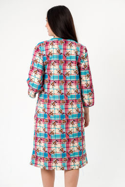 Ночная сорочка женская из футера Эмма изумрудно-бордовый - Амадэль фото 4