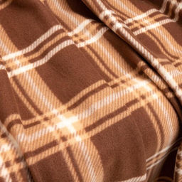 Плед Scotland 030 бежевый + экрю 140х200см флис 180г/м пэ100% - Belezza фото 2