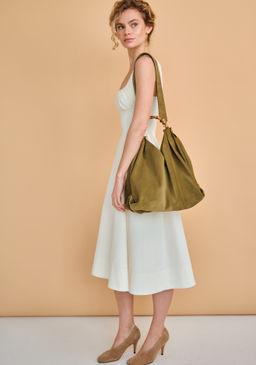 Замшевая сумка Bamboo DBR 30990 белый мох  фото 4