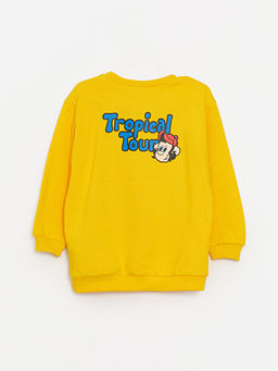 Bisiklet Yaka Uzun Kollu Nostaljik Maymun Bask?l? Erkek Bebek Sweatshirt - Waikiki фото 2
