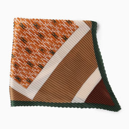 Плиссированный женский платок MINAKU, 70*70, цв.коричневый  фото 3