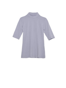 CONTE Топ в рубчик из вискозы премиального качества LD 1031 lilac grey