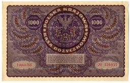 Банкнота 1000 марок 1919 года Польша