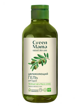 Гель для душа увлажняющий зелёный чай и маcло оливы, 400 мл - Green mama фото 2