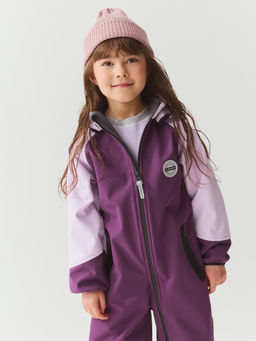 Комбинезон Колор блок Softshell демисезонный Слива