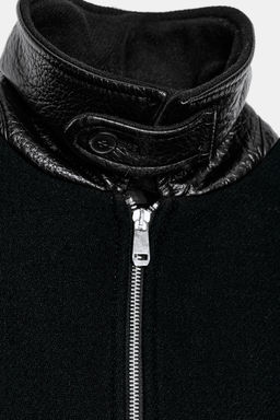BALLOON BOMBER JACKET WITH CONTRAST WOOL COLLAR - Zara фото 11