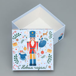 Коробки подарочные новогодние набор 10 в 1 «Щелкунчик», 10×10×6 – 28×28×15 см