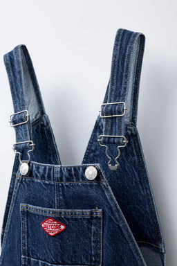 LABEL DENIM LONG DUNGAREES - Zara фото 3