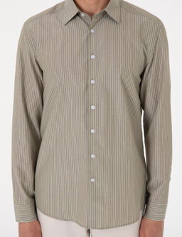 Haki Slim Fit _izgili Uzun Kollu G_mlek - Pierre cardin фото 6