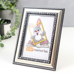 Фоторамка для фото 10×15 см Keep memories, Genevieve, пластик, серебро