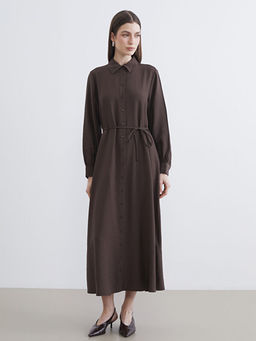 Dokulu Ku?akl? G?mlek Elbise