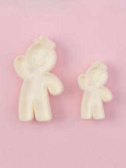 Печати для теста и мастики новогодние Доляна Пряничный человек, набор 2 шт., пластик, молочные