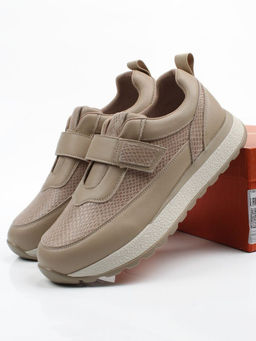 03-A238-6 BEIGE Кроссовки женские (натуральная кожа)