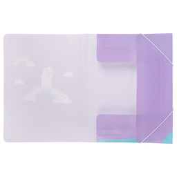 Лео Учись Папка на резинке A4 LRF-06 450 мкм 35 мм песок 5 шт. 01-Лама