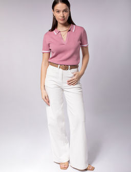 VILATTE / Поло тонкой вязки из вискозы  фото 6