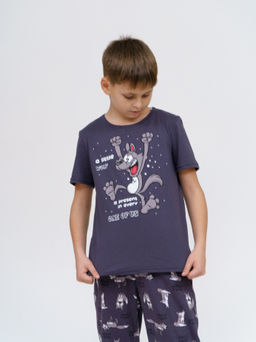 М28/1Д Пижама детская "Волк/серый"