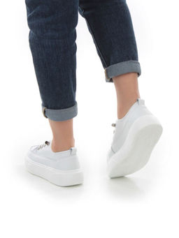 05-SD8-1D WHITE Кроссовки женские (натуральная кожа)