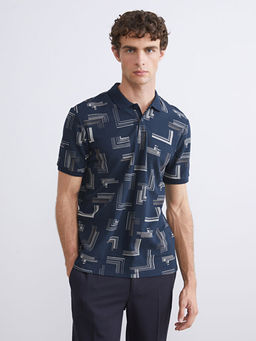 Polo Yaka Desenli Pike Erkek Ti??rt