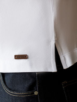 VILATTE / Поло из фактурного хлопка с эластаном  фото 3