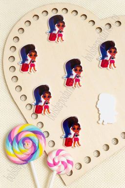 Кабошон-вырубка Девочка 35*22 мм (10 шт) SF-3018, №6