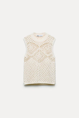 POINTELLE KNIT SLEEVELESS TOP - Zara фото 6