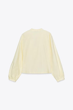 STRIPED POPLIN SHIRT WITH TIES - Zara фото 18