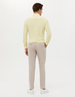 Бежевые тканевые брюки Dad Fit - Cacharel фото 4