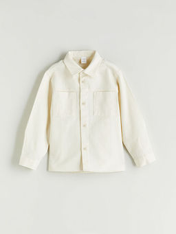 Basic Gabardin Uzun Kollu Erkek ?ocuk G?mlek