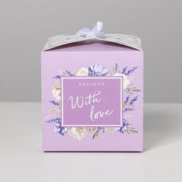 Цена за 2 шт. Коробка подарочная складная, упаковка, «With love», 12 х 12 х 12 см