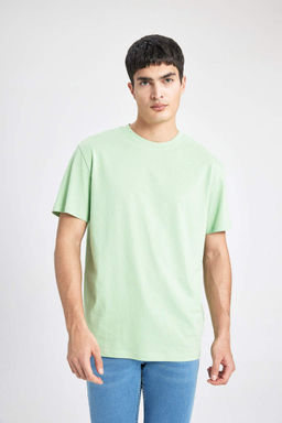 Новая базовая футболка стандартного кроя с круглым вырезом и короткими рукавами из 100% хлопка