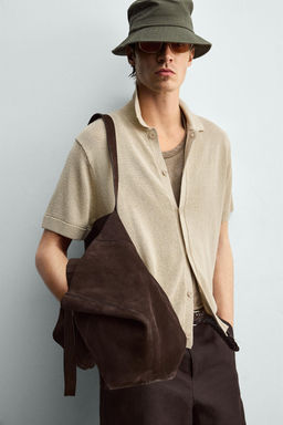 CAMISA PUNTO RELAXED FIT / Beige claro - Zara фото 6