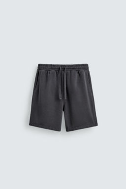 BERMUDA JOGGER B?SICA LAVADA / Antracita oscuro