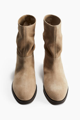 Calf-high leather boots - H&m фото 7