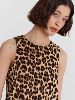 Платье женское леопардовое бежевый леопард 152687