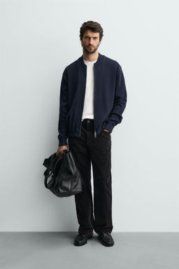 COTTON BLEND KNIT CARDIGAN