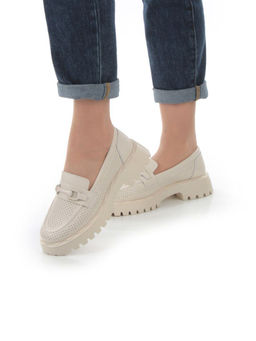 03-PDD179-2 BEIGE Лоферы женские (натуральная кожа) - Фабричный китай фото 2