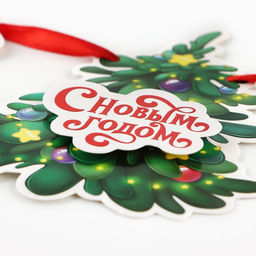 Гирлянда на ленте сделай сам новогодняя «С Новым годом», 3D элементы, длина 200 см