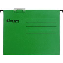 Папка подвесная регистратура Комус зеленая А4, 25 шт