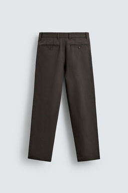 PANTAL?N STRAIGHT FIT ESTRUCTURA / Marr?n - Zara фото 7