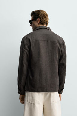 SOBRECAMISA 100% LINO / Marr?n - Zara фото 3