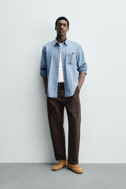 CAMISA REGULAR FIT CHAMBRAY / ?ndigo